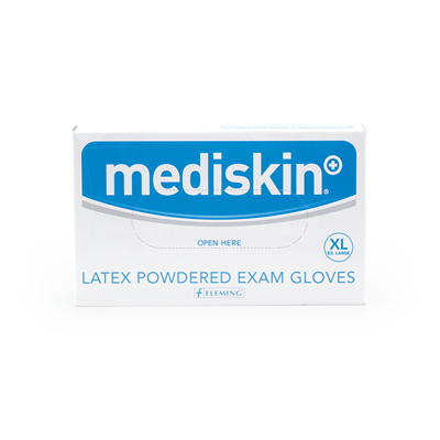 MEDISKIN LATEX GLOVES LIGHTLY POWDERED EX LARGE (95's)