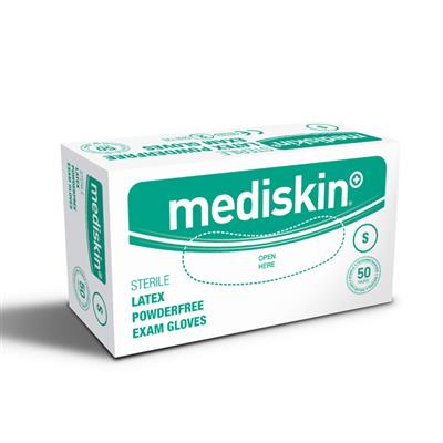 MEDISKIN SURGICAL STERILE POWDER-FREE GLOVES - SIZE 7.5 MEDIUM - 50 PAIRS