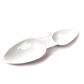 2.5/5ML WHITE DOUBLE ENDED SPOON